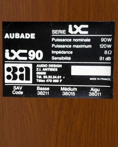 Audio Design IX Aubade iX 90 V1